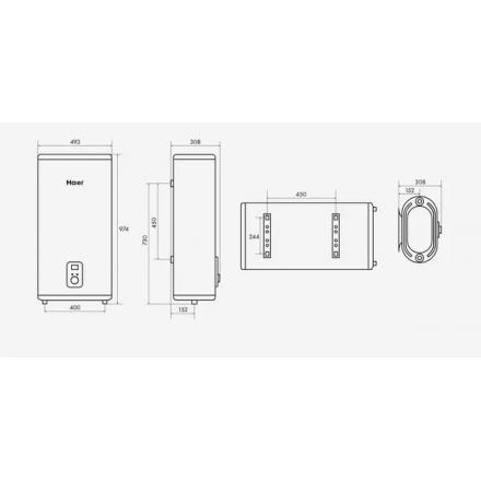 Накопительный водонагреватель Haier ES80V-F4 INOX