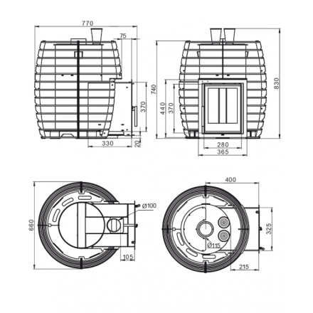 Печь для бани Everest Steam Heat 24 Б/В