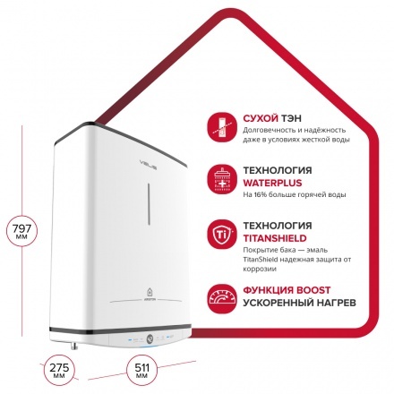 Водонагреватель электрический Ariston VELIS TECH ABSE DRY 100