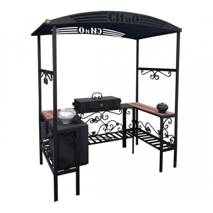 Мангал-беседка Царский с печью и дымоходом