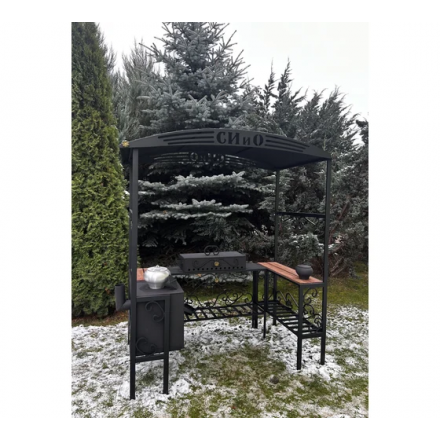 Мангал-беседка Царский с печью и дымоходом