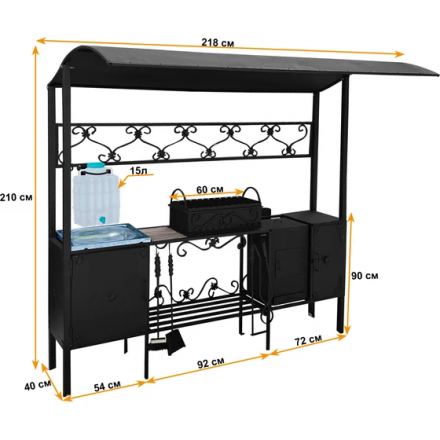 Мангал-беседка Царский 2