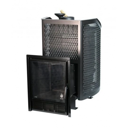 Печь для бани Сибирь 20 ПРО Панорамная дверца (Сетка)