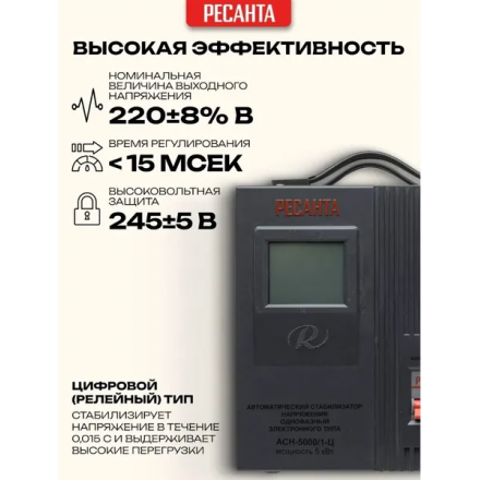 Стабилизатор напряжения Ресанта АСН-5000/1-Ц
