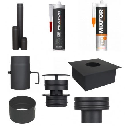 Комплект черный для печей диаметр 150 мм