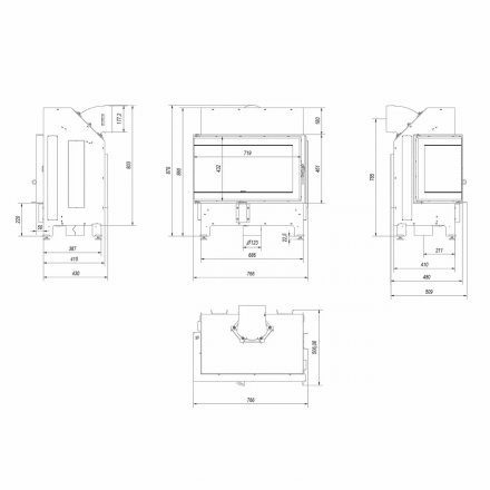 Каминная топка ILDNORD MALMO L