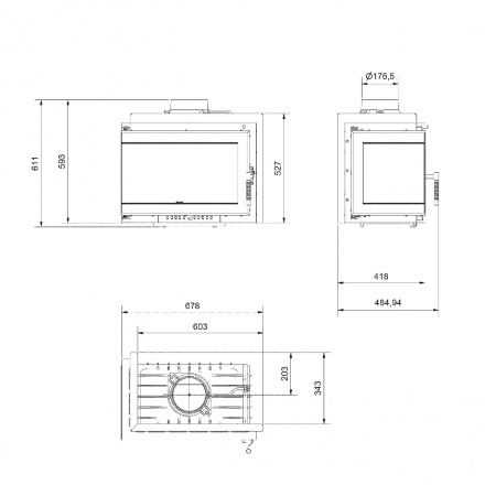 Каминная топка ILDNORD BERGEN DECO L BS