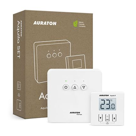 Беспроводной суточный регулятор температуры Auraton Aquila SET белый