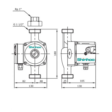 Циркуляционный насос Shinhoo BASIC S 25-6S-180