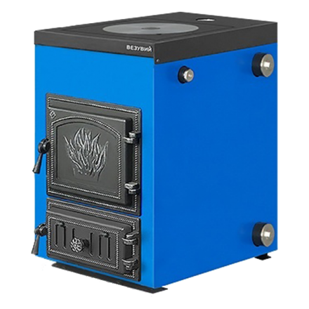 Котел твердотопливный Везувий Эльбрус-14 с плитой Везувий