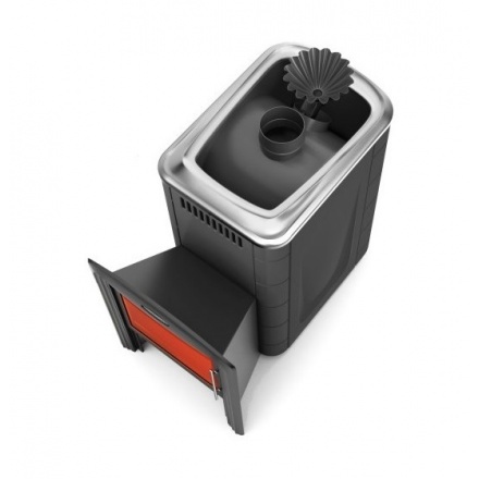 Печь для бани Термофор Ангара 2012 Carbon Витра ЗК антрацит