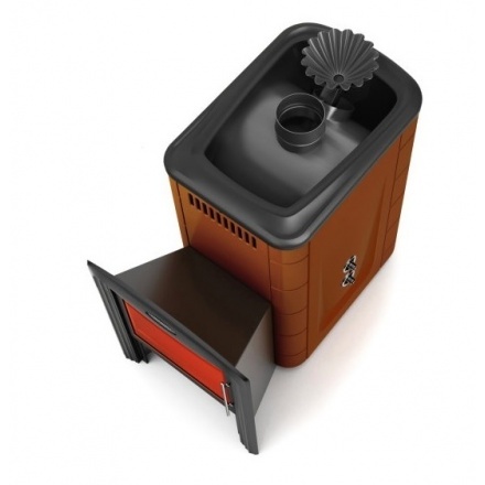 Печь для бани Термофор Ангара 2012 Inox Витра ЗК ТО терракота