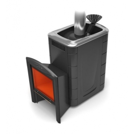 Печь для бани Термофор Гейзер 2014 Inox Витра ЗК антрацит