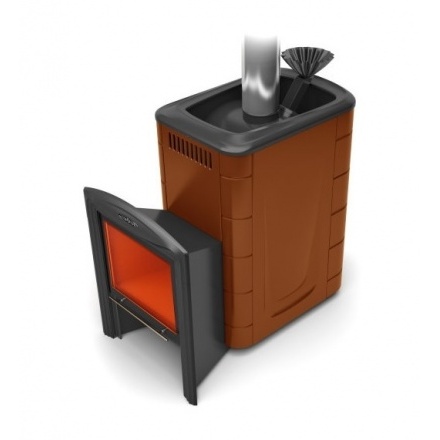 Печь для бани Термофор Гейзер 2014 Inox Витра ЗК терракота