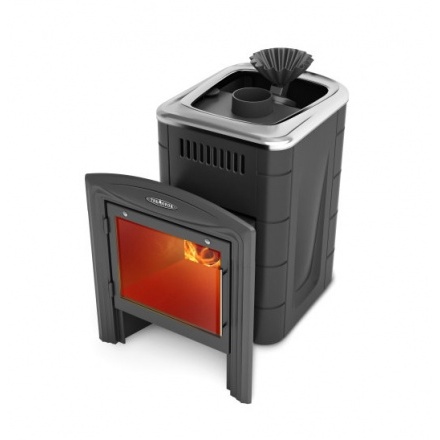 Печь для бани Термофор Гейзер Мини 2016 Inox Витра ЗК антрацит