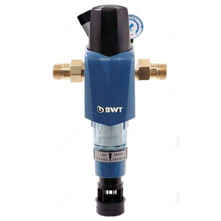 Фильтр с ручной обратной промывкой и редуктором давления BWT F1 HWS 1''