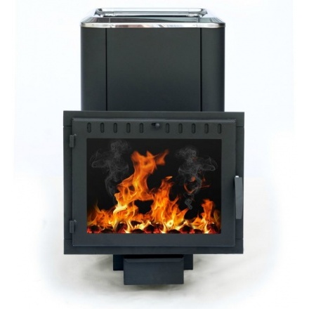 Печь банная Сибирь-18 (панорамное стекло, конвекционная)