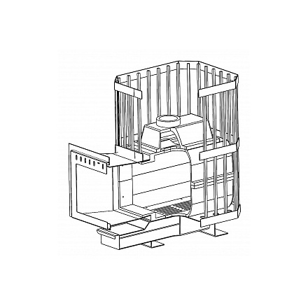 Печь банная Сибирь-24 (панорамное стекло, сетка квадрат)