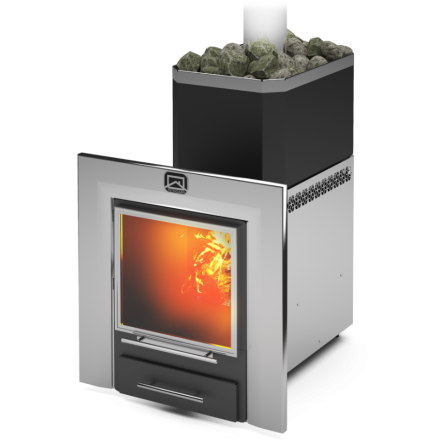 Печь для бани Теплодар Русь-12 ЛНЗП Профи Панорама