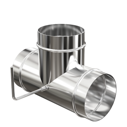 Тройник воздуховода Теплодар для Сиесты левый