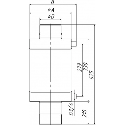 Теплообменник Термофор КОСТАКАН 8 л самоварного типа