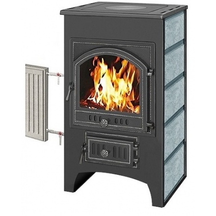 Печь-камин Везувий ПК-02 (205) с плитой и т/о, т/х 12 кВт