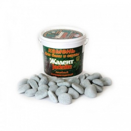 Камни для бани Хакасинтерсервис Жадеит шлифованный, средний 20 кг