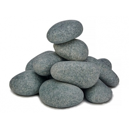 Камни для бани Хакасинтерсервис пироксенит "Черный принц" шлифованный, средний 20 кг