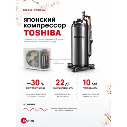 Кондиционер Denko White Lotus DC Inverter DECH-12inv