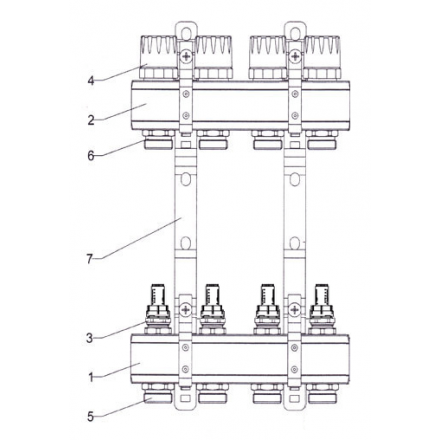 Коллекторная группа ProFactor 1"х3/4М (3) PF MB 800.3