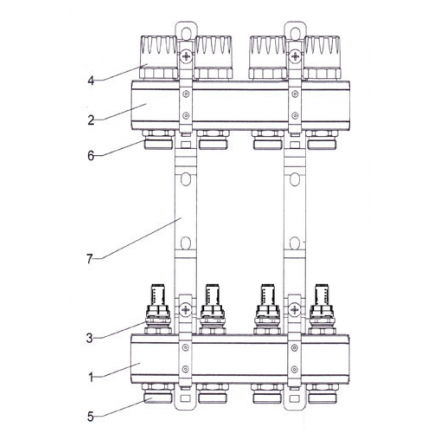 Коллекторная группа ProFactor 1"х3/4М (7) PF MB 800.7