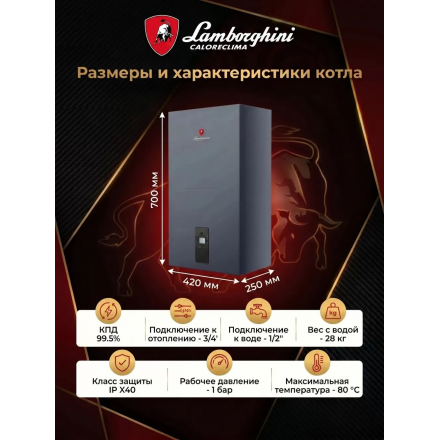 Электрический котел Lamborghini SIRIO 24