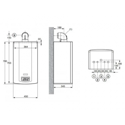 Газовый котел De Dietrich Zena plus MSL 24 FF