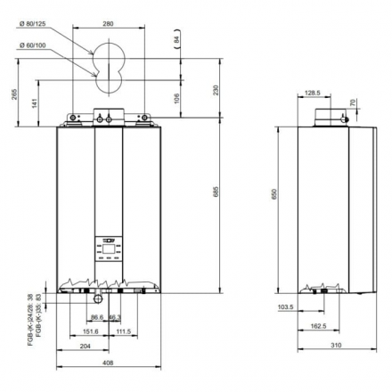 Конденсационный газовый котел Wolf FGB-28