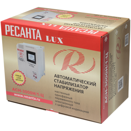 Стабилизатор напряжения серии LUX Ресанта АСН-3000Н/1-Ц
