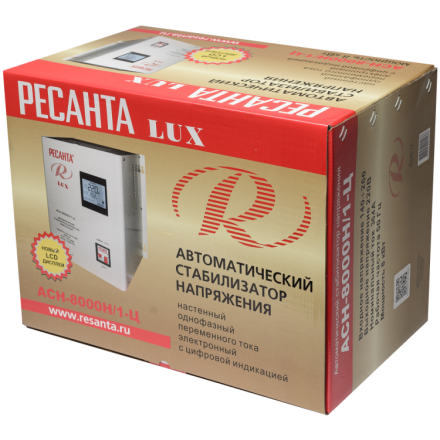 Стабилизатор напряжения серии LUX Ресанта АСН-8000Н/1-Ц