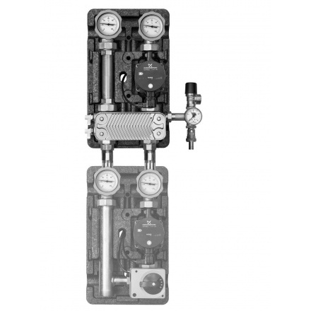 Насосная группа Meibes UK 1" с разделительным теплообменником и насосом с бронзовым корпусом МЕ 45811.36