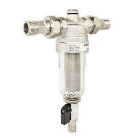 Фильтр промывной PROFACTOR 1/2'' с прозрачной колбой (холодная вода)