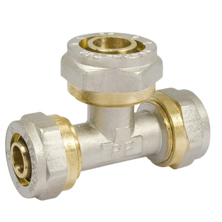 Тройник PROFACTOR никел. (Ц/Ц/Ц) 16