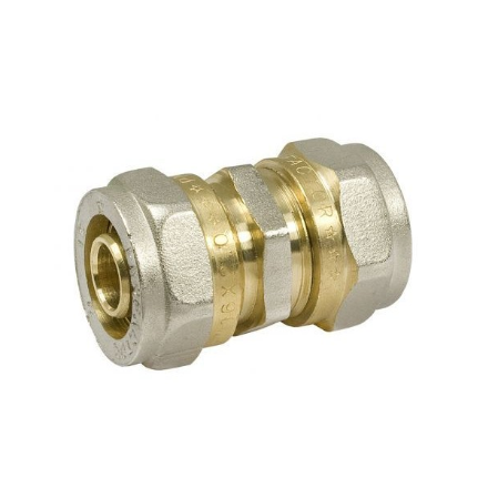 Фитинг PROFACTOR никел. прямой двойной (муфта Ц/Ц) 16