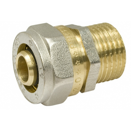 Фитинг PROFACTOR латунный никел. прямой/штуцер (Ц/Ш) 16x1/2"M