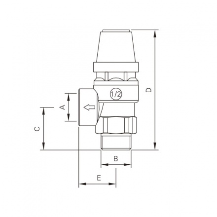 Предохранительный клапан PROFLine XF 90334 внутр. 1/2", 3 BAR
