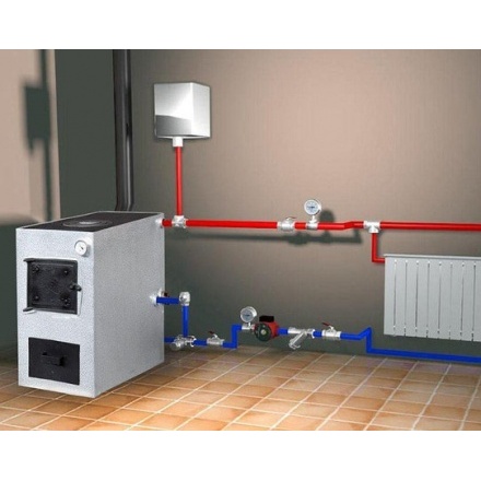 Котел твердотопливный стальной Сибирь КВО 12