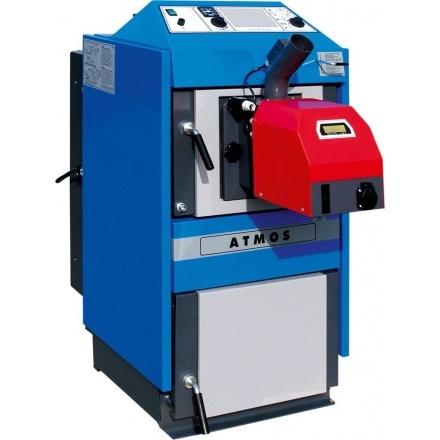 Твердотопливный пиролизный котел Atmos DC 25 S с пеллетной горелкой