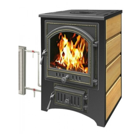 Печь-камин Везувий ПК-02 (205) с плитой и т/о песчаник 12 кВт