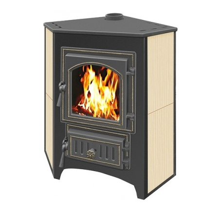 Печь-камин Везувий ПК-01 (220) угловой бежевый 9 кВт