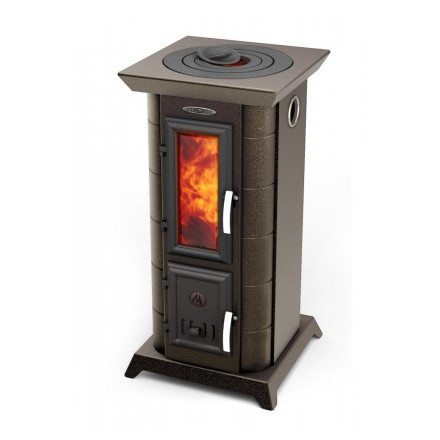 Отопительная печь Термофор Статика Тетра, чёрная бронза