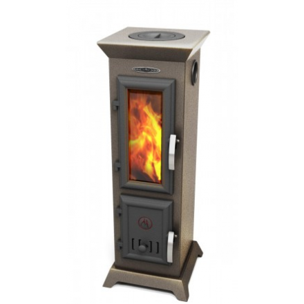 Отопительная печь Термофор Статика Тетра Мини, чёрная бронза