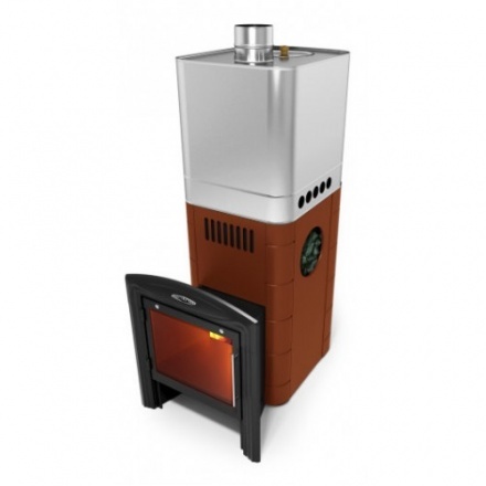 Печь для бани Термофор Бирюса 2013 Inox Витра ЗК терракота