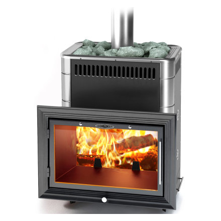 Печь для бани Термофор Витрувия Inox БСЭ ТО антрацит НВ